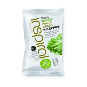 INSPIRAL Raw Wasabi Wheatgrass Superfood Kale Chips - 60x60g