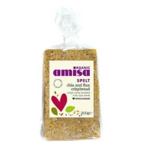 Amisa Spelt Crispbread Chia Seed Flax Omega [200g x 6]