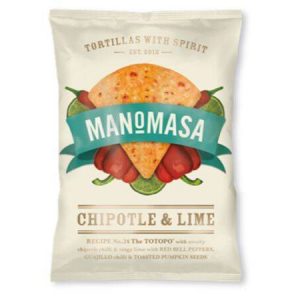 Manomasa Tortilla Chips - Chipotle & Lime [160g x 10]