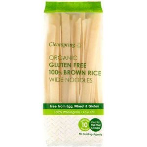 Clearspring Org GF 100% Brown Rice Wide Noodles [200g]