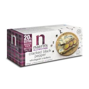 Nairns GF Cracked Blk Pepper Wholegrain Cracker [114g]