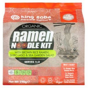 King Soba Org Brown Rice Ramen Noodle Kit [190g]